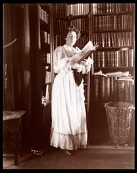Martha Morton in Her Library, 1902